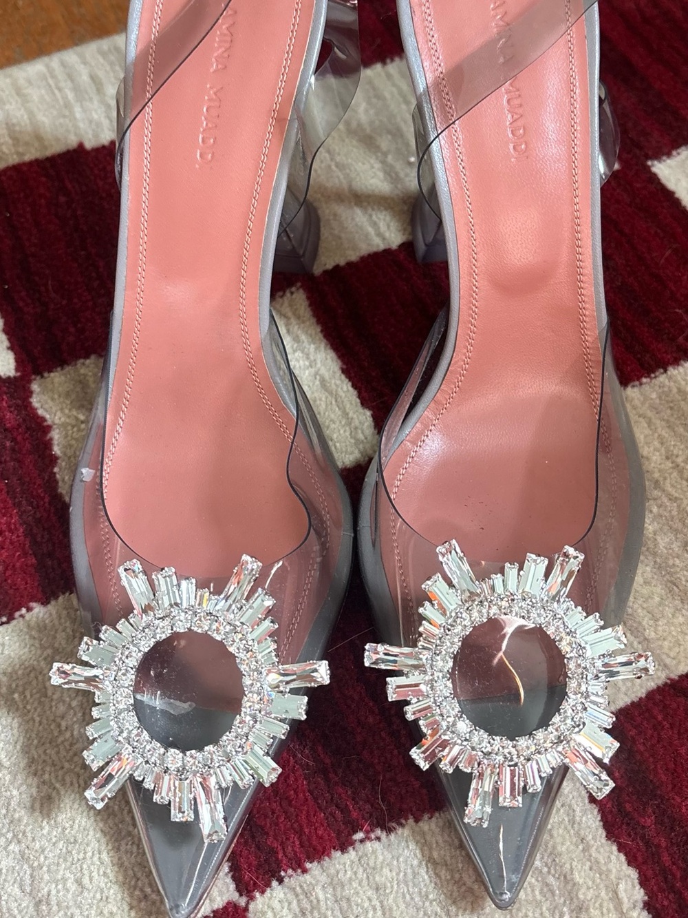 Amina Muaddi Begum ‘Glass’ Slingback Pumps- EU size 38 1/2